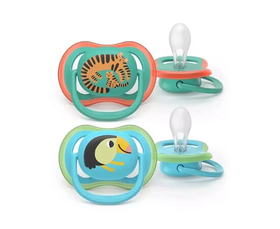 Пустышка Philips AVENT Ultra Air 6-18 місяців 2 шт, зелено-блакитна (SCF087/11) Пустышка Philips AVENT Ultra Air 6-18 місяців 2 шт, зелено-блакитна (SCF087/11)
