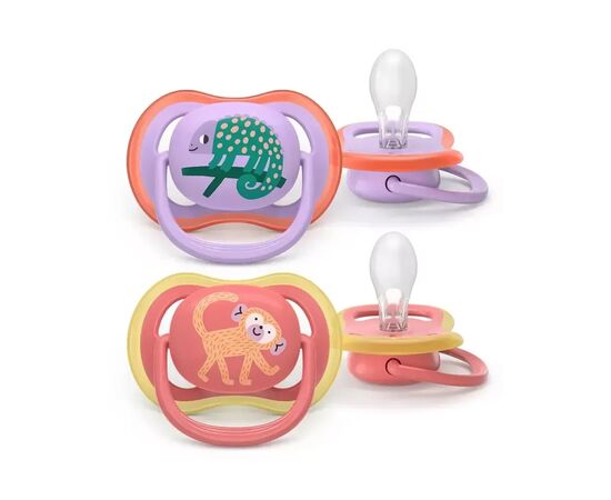 Пустышка Philips AVENT Ultra Air 18+ місяців 2 шт фіолетово-кораллов (SCF349/47) Пустышка Philips AVENT Ultra Air 18+ місяців 2 шт фіолетово-кораллов (SCF349/47)