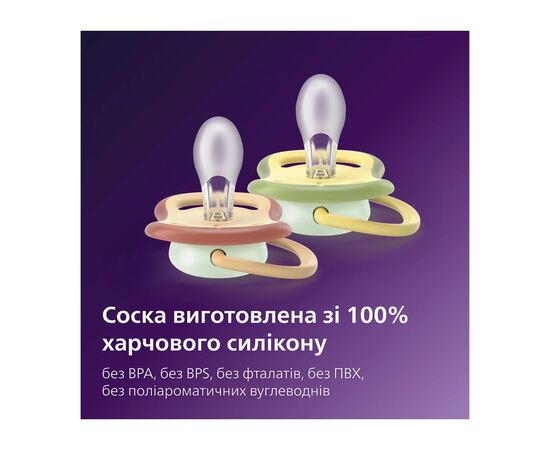 Пустышка Philips AVENT Ultra Air Нічна 0-6 місяців 2 шт (SCF376/27), изображение 2 Пустышка Philips AVENT Ultra Air Нічна 0-6 місяців 2 шт (SCF376/27), изображение 2