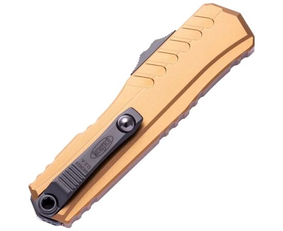 Ніж Microtech Cypher II D/E OTF, чорний клинок, руків'я tan (1242-1TA), зображення 2 Ніж Microtech Cypher II D/E OTF, чорний клинок, руків'я tan (1242-1TA), зображення 2
