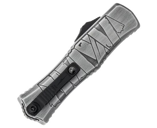 Ніж Microtech Hera II Mini D/E OTF, Signature Brushed Metal Mummy (1702M-1BMHWMYS), зображення 4 Ніж Microtech Hera II Mini D/E OTF, Signature Brushed Metal Mummy (1702M-1BMHWMYS), зображення 4
