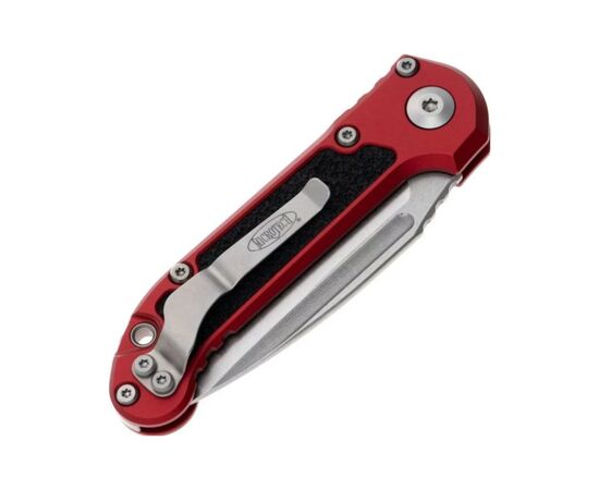 Ніж Microtech L.U.D.T S/E Gen III., stonewash клинок, червоне руків'я (1135-10RD), зображення 4 Ніж Microtech L.U.D.T S/E Gen III., stonewash клинок, червоне руків'я (1135-10RD), зображення 4