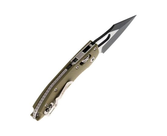 Ніж Microtech Stitch Ram-Lock, fluted, чорний клинок, руків'я G10 OD green (169RL-1FLGTOD), зображення 4 Ніж Microtech Stitch Ram-Lock, fluted, чорний клинок, руків'я G10 OD green (169RL-1FLGTOD), зображення 4