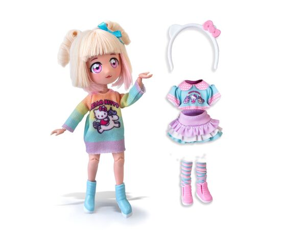 Лялька 4SF Manga Dolls Hello Kitty Стильна Цукерочка-єдиноріг (HKTF2000), зображення 2 Лялька 4SF Manga Dolls Hello Kitty Стильна Цукерочка-єдиноріг (HKTF2000), зображення 2