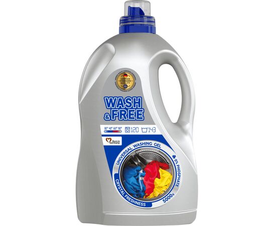 Гель для стирки Wash&Free универсальный 5 кг (4260637720245) Гель для стирки Wash&Free универсальный 5 кг (4260637720245)