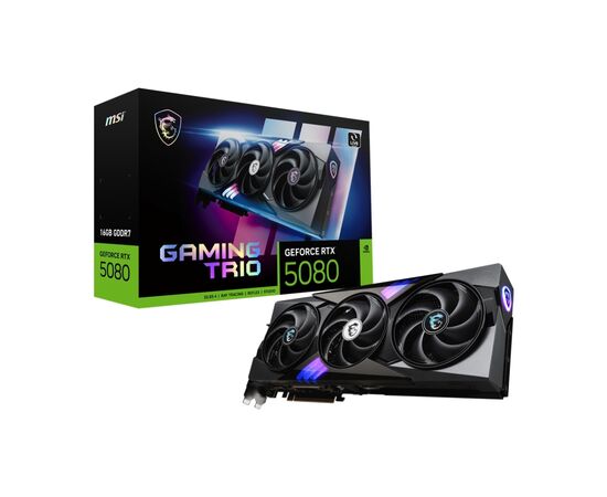 Видеокарта MSI GeForce RTX5080 16GB GAMING TRIO (RTX 5080 16G GAMING TRIO), изображение 7 Видеокарта MSI GeForce RTX5080 16GB GAMING TRIO (RTX 5080 16G GAMING TRIO), изображение 7