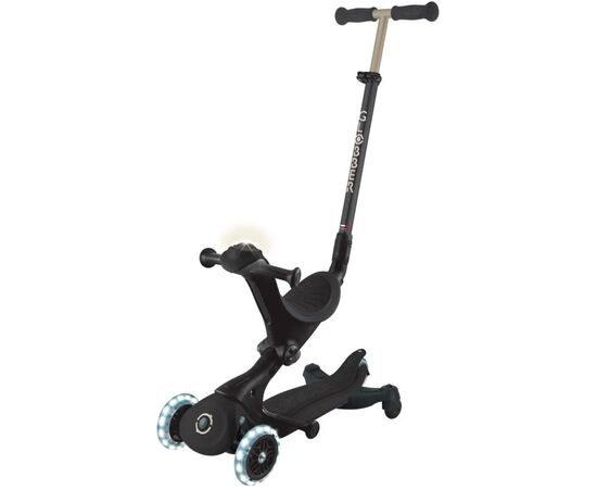 Самокат Globber Go Up Deluxe Lights 5 в 1 колеса з підсвіткою Чорний (646-720-2) Самокат Globber Go Up Deluxe Lights 5 в 1 колеса з підсвіткою Чорний (646-720-2)