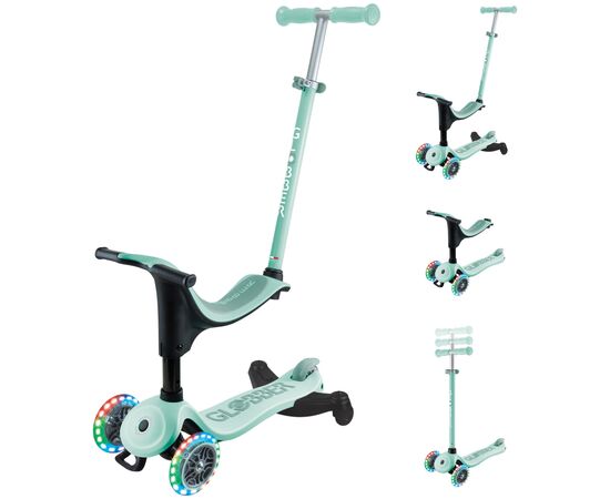 Самокат Globber Up Sporty 360 колеса з підсвіткою Мятно-фісташковий (456-706), изображение 7 Самокат Globber Up Sporty 360 колеса з підсвіткою Мятно-фісташковий (456-706), изображение 7