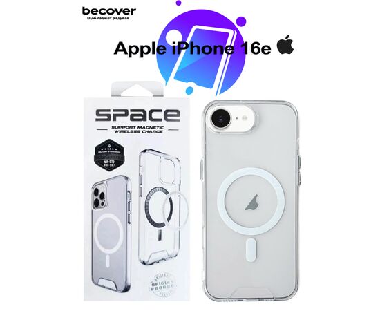 Чехол для мобильного телефона BeCover Space Case MagSafe Apple iPhone 16e Transparent (713884)