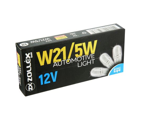 Автолампа Zollex W21/5W 12V, изображение 2 Автолампа Zollex W21/5W 12V, изображение 2