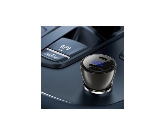 Зарядное устройство Acefast B10 Car Charger 2xUSB-C 60W with digital display Metal Black (6974316282358), изображение 6 Зарядное устройство Acefast B10 Car Charger 2xUSB-C 60W with digital display Metal Black (6974316282358), изображение 6