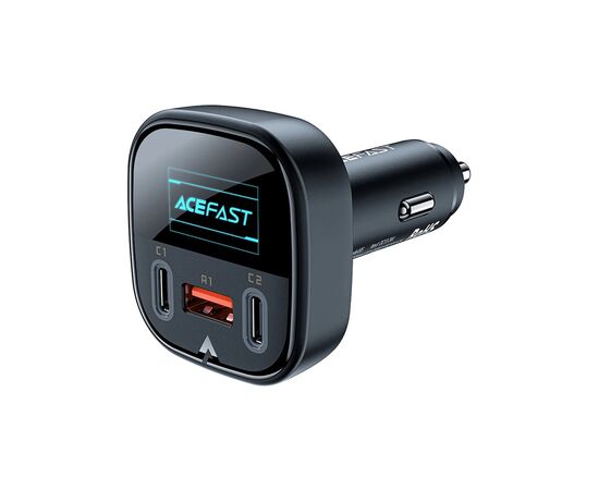 Зарядное устройство Acefast B5 Car Charger 2xUSB-C + 1xUSB-A 101W OLED smart display Metal Black (6974316281436) Зарядное устройство Acefast B5 Car Charger 2xUSB-C + 1xUSB-A 101W OLED smart display Metal Black (6974316281436)