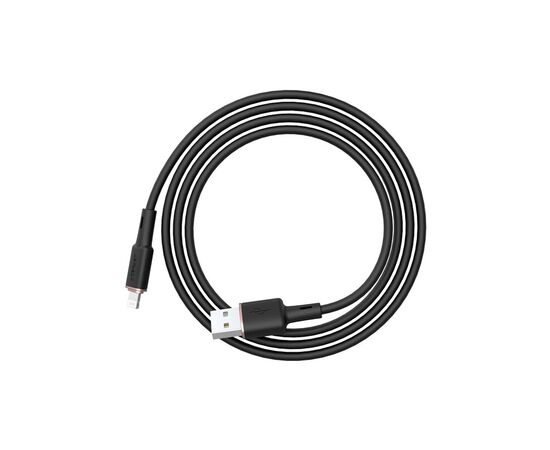 Дата кабель USB 2.0 AM to Lightning 1.2m 2.4A silicone C2-02 black Acefast (AFC2-02B), изображение 3 Дата кабель USB 2.0 AM to Lightning 1.2m 2.4A silicone C2-02 black Acefast (AFC2-02B), изображение 3