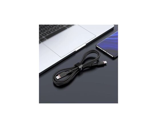 Дата кабель USB-C to USB-C 1.2m 3A 60W silicone C2-03 black Acefast (6974316280729), изображение 2 Дата кабель USB-C to USB-C 1.2m 3A 60W silicone C2-03 black Acefast (6974316280729), изображение 2