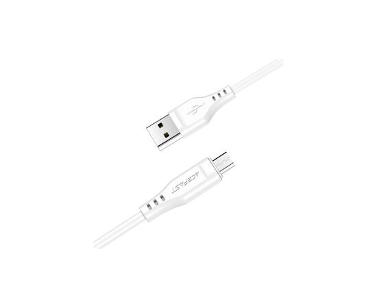 Дата кабель USB 2.0 AM to Micro 5P 1.2m 2.4A TPE C3-09 white Acefast (6974316280897), изображение 2 Дата кабель USB 2.0 AM to Micro 5P 1.2m 2.4A TPE C3-09 white Acefast (6974316280897), изображение 2