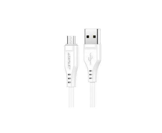 Дата кабель USB 2.0 AM to Micro 5P 1.2m 2.4A TPE C3-09 white Acefast (6974316280897) Дата кабель USB 2.0 AM to Micro 5P 1.2m 2.4A TPE C3-09 white Acefast (6974316280897)