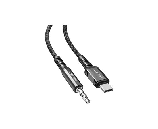 Кабель мультимедийный USB-C to 3.5mm M 1.2m black Acefast (6974316280620) Кабель мультимедийный USB-C to 3.5mm M 1.2m black Acefast (6974316280620)