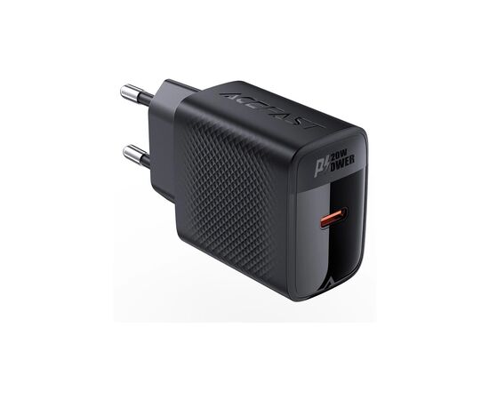 Зарядное устройство Acefast A82 USB-C PD20W GaN Black (6974316283232), изображение 2 Зарядное устройство Acefast A82 USB-C PD20W GaN Black (6974316283232), изображение 2