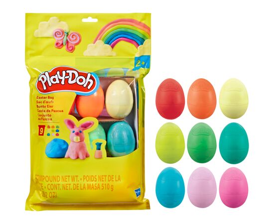 Набор для творчества Hasbro Play-Doh Пасхальний набір, від 2 років, 9 яєць (G0391), изображение 3 Набор для творчества Hasbro Play-Doh Пасхальний набір, від 2 років, 9 яєць (G0391), изображение 3