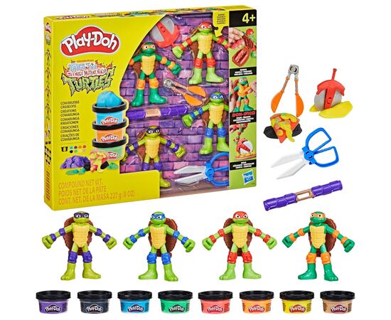 Набор для творчества Hasbro Play-Doh Черепашки-ніндзя Ковабунга (G0556), изображение 4 Набор для творчества Hasbro Play-Doh Черепашки-ніндзя Ковабунга (G0556), изображение 4