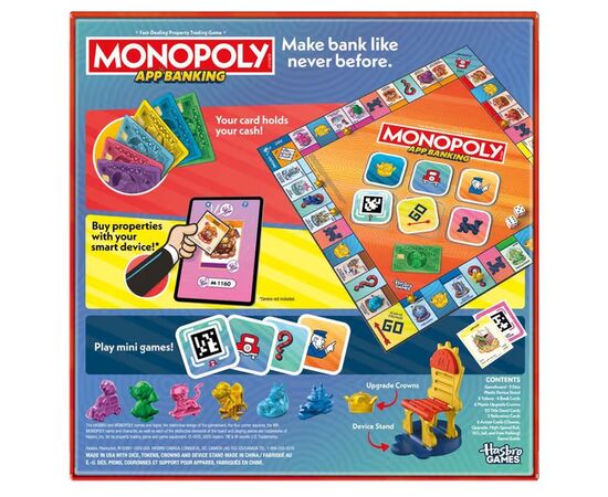 Настольная игра Hasbro Gaming Монополия Мобильный Банкинг (G1424), изображение 6 Настольная игра Hasbro Gaming Монополия Мобильный Банкинг (G1424), изображение 6