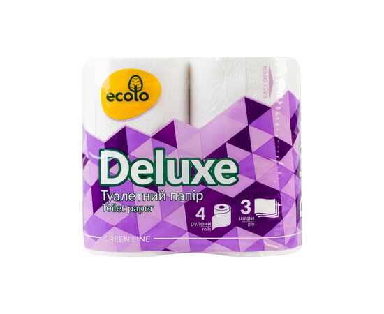Туалетная бумага Ruta Ecolo Deluxe 3 слоя 4 рулона (4820202890324) Туалетная бумага Ruta Ecolo Deluxe 3 слоя 4 рулона (4820202890324)