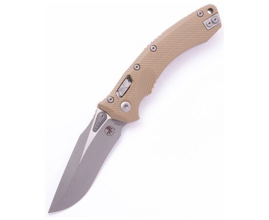 Ніж Microtech Amphibian Ram-Lock, клинок Apoc Fluted, руків'я tan G10 (137RL-10APFLGTTA) Ніж Microtech Amphibian Ram-Lock, клинок Apoc Fluted, руків'я tan G10 (137RL-10APFLGTTA)