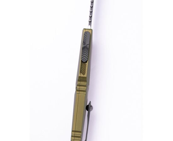 Ніж Microtech Combat Troodon Gen III OTF Iinterceptor, чорний клинок, руків'я OD green (1217-1ODS), зображення 3 Ніж Microtech Combat Troodon Gen III OTF Iinterceptor, чорний клинок, руків'я OD green (1217-1ODS), зображення 3