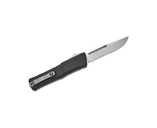 Ніж Microtech Combat Troodon Gen III OTF, stonewash. напівсерретор, чорний (1143-11), зображення 2 Ніж Microtech Combat Troodon Gen III OTF, stonewash. напівсерретор, чорний (1143-11), зображення 2