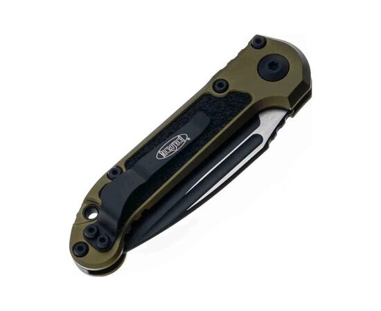 Ніж Microtech L.U.D.T S/E Gen III., чорний клинок, напівсеррейтор, руків'я OD green (1135-2OD), зображення 5 Ніж Microtech L.U.D.T S/E Gen III., чорний клинок, напівсеррейтор, руків'я OD green (1135-2OD), зображення 5