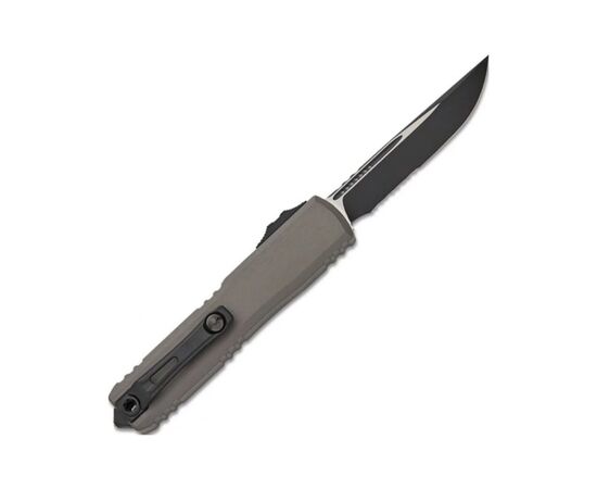 Ніж Microtech Ultratech Gen III OTF, ZBP D/E, tatical, напівсеррейтор, сірий (1121-2NC), зображення 2 Ніж Microtech Ultratech Gen III OTF, ZBP D/E, tatical, напівсеррейтор, сірий (1121-2NC), зображення 2