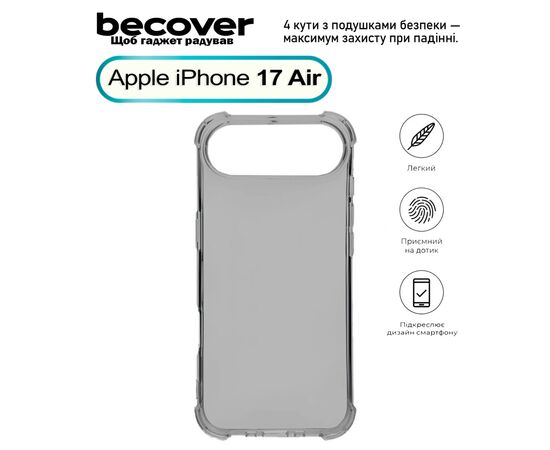 Чехол для мобильного телефона BeCover Anti-Shock Apple iPhone 17 Air Grey (713796)
