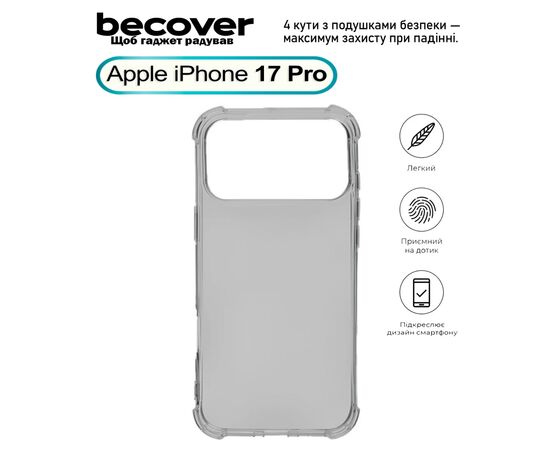 Чехол для мобильного телефона BeCover Anti-Shock Apple iPhone 17 Pro Grey (713798)