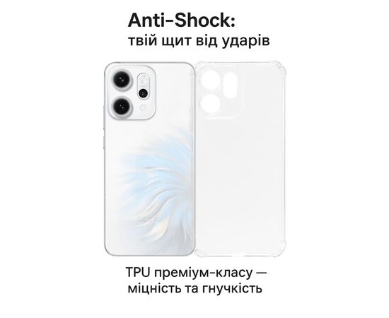 Чехол для мобильного телефона BeCover Anti-Shock Oppo Reno14 / 14FS 5G Clear (713816), изображение 2