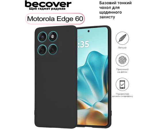 Чехол для мобильного телефона BeCover Silicone Motorola Edge 60 Black (713770)