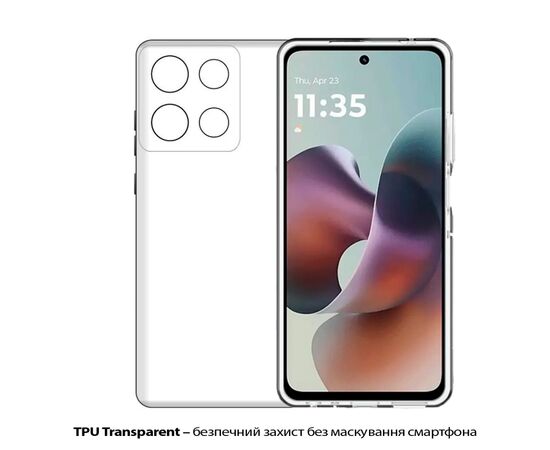 Чехол для мобильного телефона BeCover Silicone Motorola Moto G56 Transparent (713767), изображение 3