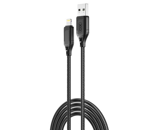 Дата кабель USB 2.0 AM to Lightning 1.0m braided black XO (NB235_L_Black) Дата кабель USB 2.0 AM to Lightning 1.0m braided black XO (NB235_L_Black)