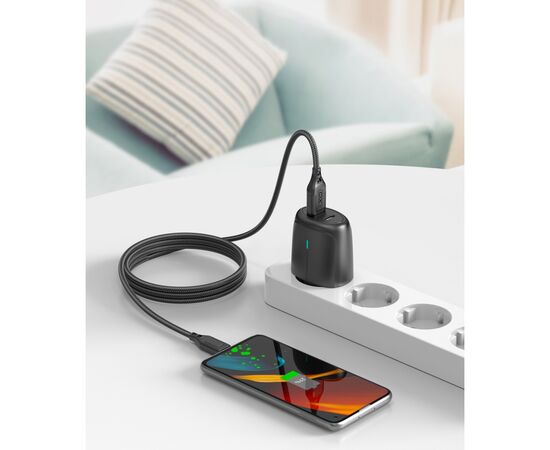 Дата кабель USB 2.0 AM to Micro 5P 1.0m braided black XO (NB235_M_Black), изображение 4 Дата кабель USB 2.0 AM to Micro 5P 1.0m braided black XO (NB235_M_Black), изображение 4