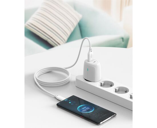 Дата кабель USB 2.0 AM to USB-C 1.0m braided white XO (NB235_C_White), изображение 8 Дата кабель USB 2.0 AM to USB-C 1.0m braided white XO (NB235_C_White), изображение 8
