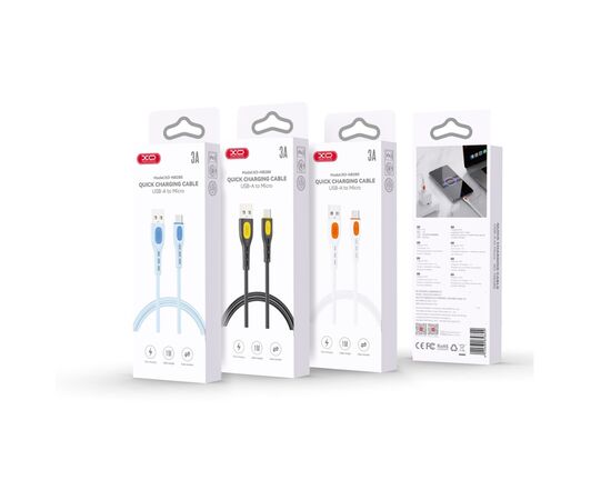 Дата кабель USB 2.0 AM to Micro 5P 1.0m white XO (NB280_M_White), изображение 2 Дата кабель USB 2.0 AM to Micro 5P 1.0m white XO (NB280_M_White), изображение 2