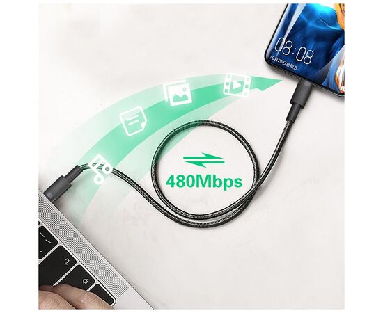 Дата кабель USB-C to USB-C 1.0m 100W braided black XO (NBQ199_С_Black), изображение 5 Дата кабель USB-C to USB-C 1.0m 100W braided black XO (NBQ199_С_Black), изображение 5