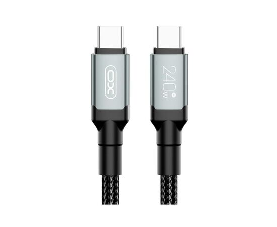 Дата кабель USB-C to USB-C 1.0m 240W black XO (NBQ264A_С_Black), изображение 6 Дата кабель USB-C to USB-C 1.0m 240W black XO (NBQ264A_С_Black), изображение 6