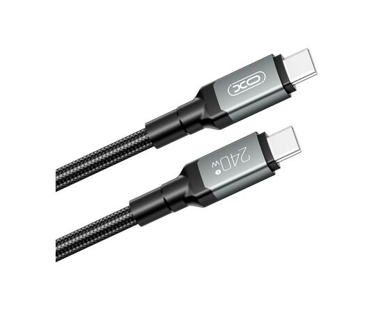 Дата кабель USB-C to USB-C 2.0m 240W black XO (NBQ264B_С_Black), изображение 2 Дата кабель USB-C to USB-C 2.0m 240W black XO (NBQ264B_С_Black), изображение 2