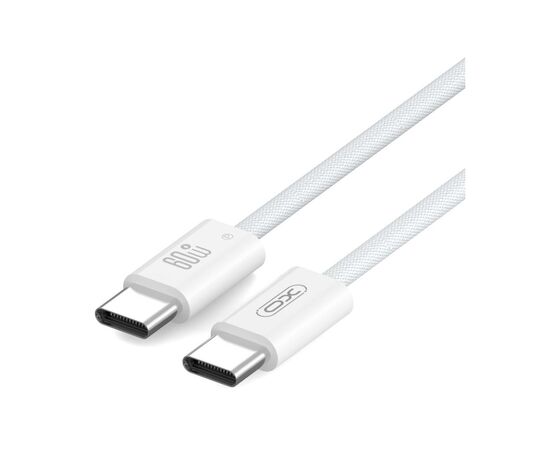 Дата кабель USB-C to USB-C 1.0m 60W white XO (NBQ273_C_White), изображение 2 Дата кабель USB-C to USB-C 1.0m 60W white XO (NBQ273_C_White), изображение 2