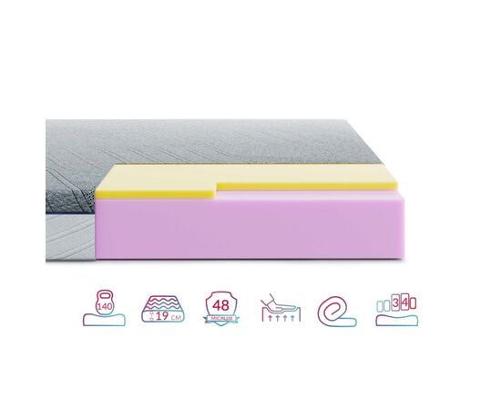 Матрас Highfoam Bellagio Piano, ортопедический, двухсторонний 90x200 см (4820001324457), изображение 8 Матрас Highfoam Bellagio Piano, ортопедический, двухсторонний 90x200 см (4820001324457), изображение 8