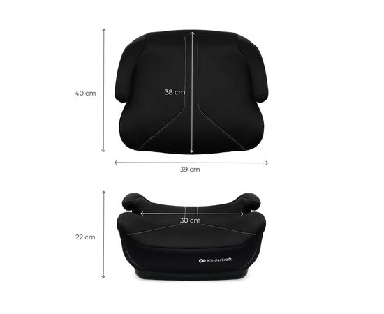 Автокресло Kinderkraft i-Boost 2 бустер Black (KCIBOO02BLK0000) (5902533929153), изображение 3 Автокресло Kinderkraft i-Boost 2 бустер Black (KCIBOO02BLK0000) (5902533929153), изображение 3