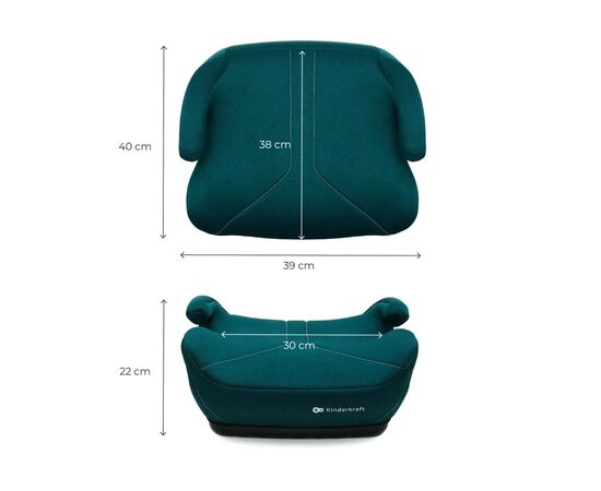 Автокресло Kinderkraft i-Boost 2 бустер Green (KCIBOO02GRE0000) (5902533929177), изображение 3 Автокресло Kinderkraft i-Boost 2 бустер Green (KCIBOO02GRE0000) (5902533929177), изображение 3