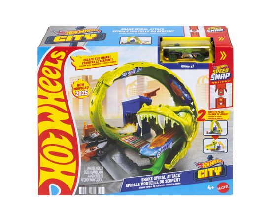 Автотрек Hot Wheels City Спиральная атака Змеи (JBM63) Автотрек Hot Wheels City Спиральная атака Змеи (JBM63)
