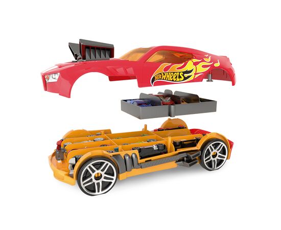 Игровой набор Hot Wheels Гоночный автомобиль-гараж Красный 2 в 1 (HWCC15R), изображение 3 Игровой набор Hot Wheels Гоночный автомобиль-гараж Красный 2 в 1 (HWCC15R), изображение 3