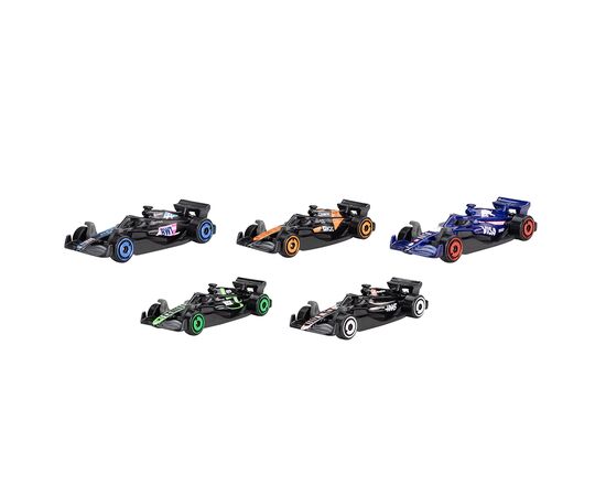 Машина Hot Wheels набор F1 2024 5 базовых болидов (JGF58), изображение 2 Машина Hot Wheels набор F1 2024 5 базовых болидов (JGF58), изображение 2